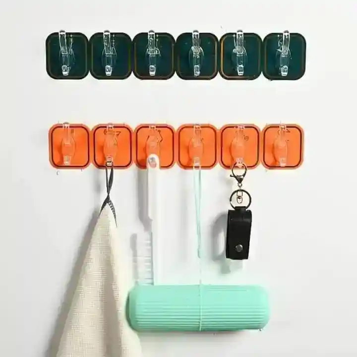 six raw plastic hook